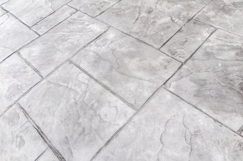 Stamped concrete interior floor