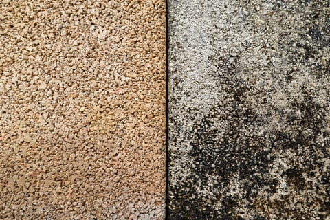 Damaged concrete before restoration