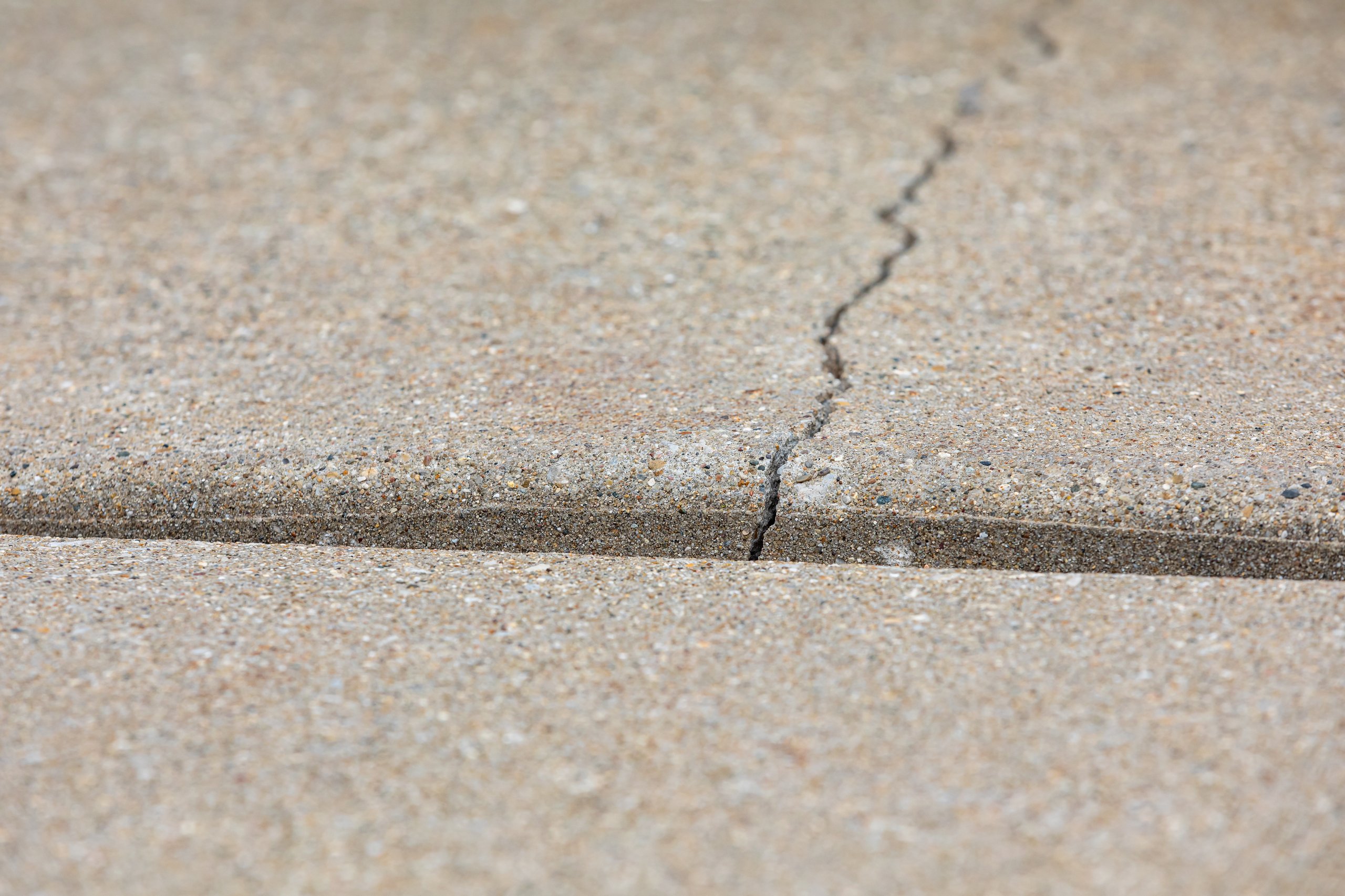 Exposed aggregate concrete texture close up