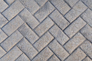 Cobblestone stamped concrete pattern