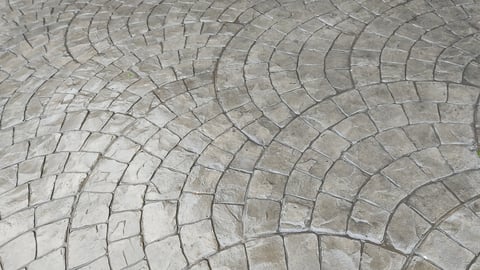 Decorative concrete walkway