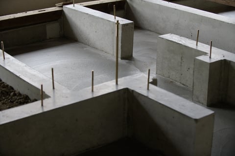 New home foundation pour