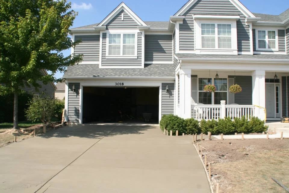 Residential home with concrete driveway